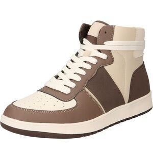 Call It Spring Kosara High Top Sneakers Brown Beige Cream US 10 New in Box